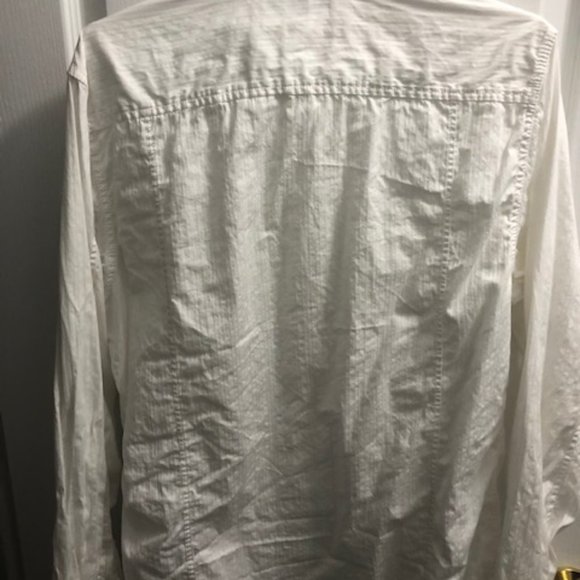 G by Guess white pleated shirt - Picture 4 of 4